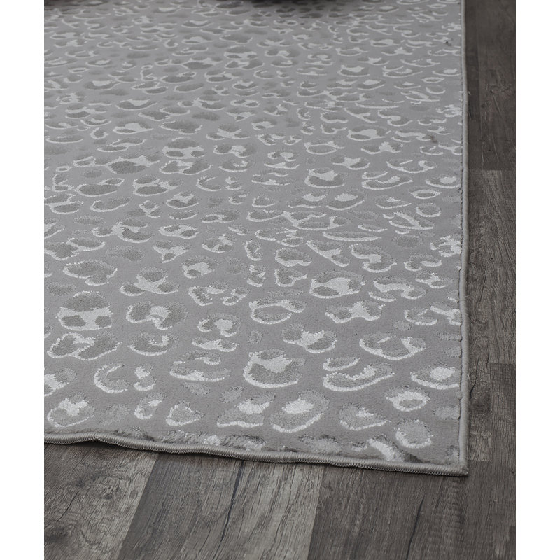 CosmoLiving by Cosmopolitan Natura Performance Gray/Silver Rug & Reviews Wayfair